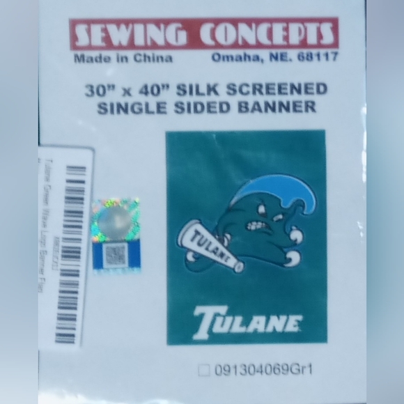 Tulanc Green Wave House Banner Flag new in package college football basketball - Picture 2 of 5